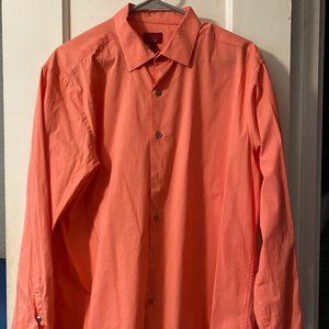 Men's Alfani Slim Fit Salmon Dress Shirt - Size Large